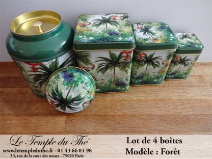 Lot de quatre boîtes modèle : Forêt