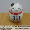 Maneki-Neko Le chat porte bonheur petit culbuto blanc