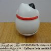 Maneki-Neko Le chat porte bonheur petit culbuto blanc – Image 3