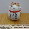 Maneki-Neko Le chat porte bonheur petit culbuto tigré – Image 4