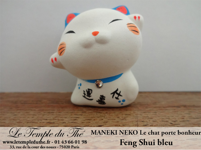 Achetez chat chinois porte bonheur Maneki neko blanc