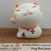 Maneki-Neko Le chat porte bonheur Feng Shui jaune (Chance et Argent) – Image 3
