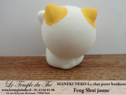 Maneki-Neko Le chat porte bonheur Feng Shui jaune (Chance et Argent)