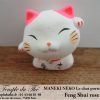 Maneki-Neko Le chat porte bonheur Feng Shui rose (Amour) – Image 4