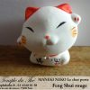 Maneki-Neko Le chat porte bonheur Feng Shui rouge (Confiance en soi) – Image 3