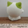 Maneki-Neko Le chat porte bonheur Feng Shui vert (Santé) – Image 2