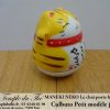 Maneki-Neko Le chat porte bonheur petit culbuto jaune – Image 2