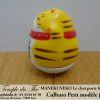 Maneki-Neko Le chat porte bonheur petit culbuto jaune – Image 4