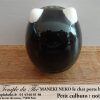 Maneki-Neko Le chat porte bonheur culbuto noir – Image 2