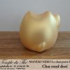 Maneki-Neko Le chat porte bonheur rond doré – Image 2