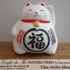 Maneki-Neko Le chat porte bonheur tirelire blanche