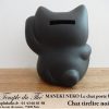 Maneki-Neko Le chat porte bonheur tirelire noire – Image 2