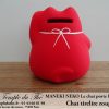 Maneki-Neko Le chat porte bonheur tirelire rouge – Image 2
