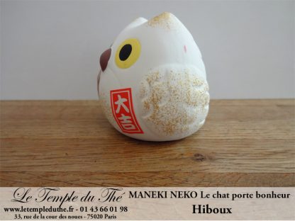 Maneki-Neko porte bonheur Hiboux