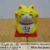 Maneki-Neko Le chat porte bonheur mini chat jaune