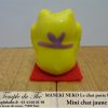 Maneki-Neko Le chat porte bonheur mini chat jaune – Image 3