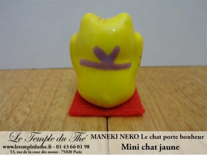 Maneki-Neko Le chat porte bonheur mini chat jaune