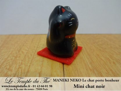 Maneki-Neko Le chat porte bonheur mini chat noir