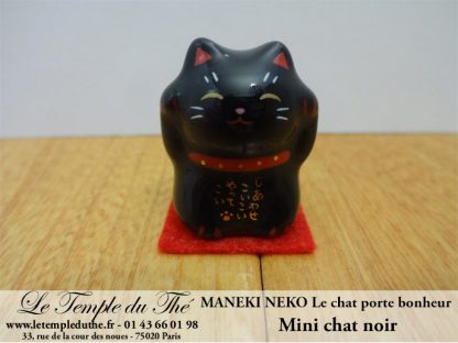 Maneki-Neko Le chat porte bonheur mini chat noir