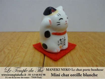 Maneki-Neko Le chat porte bonheur mini chat oreille jaune