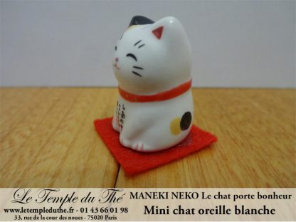 Maneki-Neko Le chat porte bonheur mini chat oreille jaune