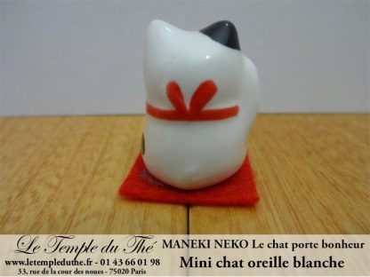 Maneki-Neko Le chat porte bonheur mini chat oreille jaune