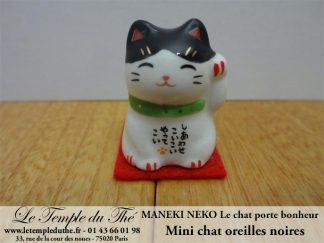 Maneki-Neko Le chat porte bonheur mini chat oreilles noires