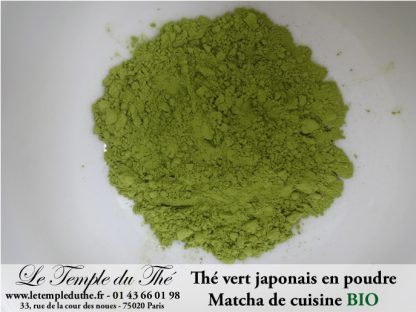 Thé vert japonais en poudre les 50 g de Matcha de cuisine BIO