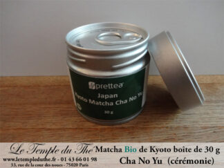 Thé vert du Japon printemps Matcha de cérémonie Bio. Boîte de 30 g Cha No Yu 2024