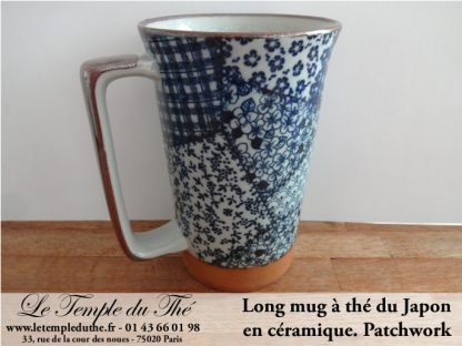 Long mug en céramique du Japon 35 cl Patchwork