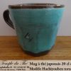 Mug en céramique japonais modèle Hachiyouhen torukobleu 20 cl – Image 3