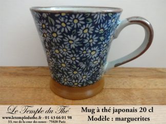 Mug en céramique japonais modèle marguerites 20 cl