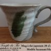 Mug en céramique japonais modèle Sazanami blanc