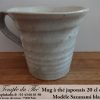 Mug en céramique japonais modèle Sazanami blanc – Image 2