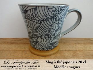 Mug en céramique du Japon 20 cl Vagues