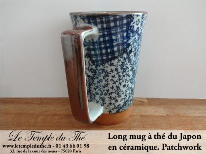 Long mug en céramique du Japon 35 cl Patchwork