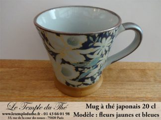 Mug en céramique du Japon 20 cl Jaunes et Bleues