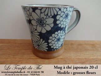 Mug en céramique japonais modèle grosses fleurs