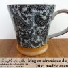 Mug en céramique japonais modèle encre noire 20 cl – Image 3