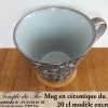 Mug en céramique japonais modèle encre noire 20 cl – Image 2