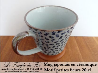 Mug en céramique du Japon petites fleurs 20 cl