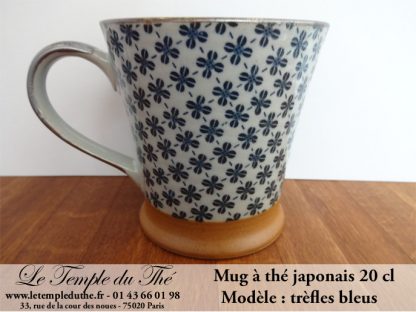 Mug en céramique du Japon trèfles bleus 20 cl