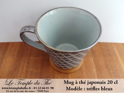Mug en céramique du Japon trèfles bleus 20 cl
