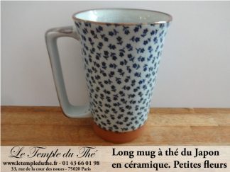 Long mug japonais en céramique 35 cl fleurs petites fleurs