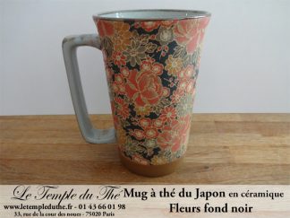 Grand Mug japonais pour le thé motifs Patchwork