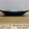 Plat carré bleu japonais
