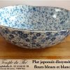 Saladier dissymétrique fleurs bleues et blanches – Image 3