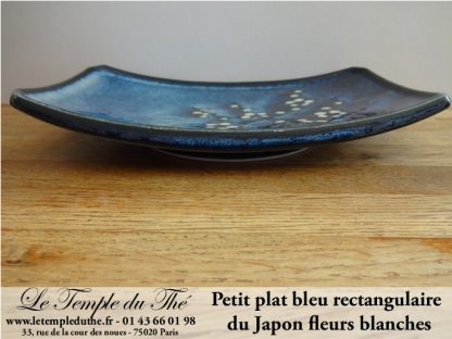 Plat rectangle bleu Japon