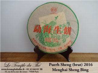 Galette puerh brut Langhe Menghai Sheng Bing 2016