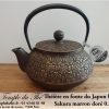 Théière en fonte du Japon Sakura marron doré 0.55 L – Image 4